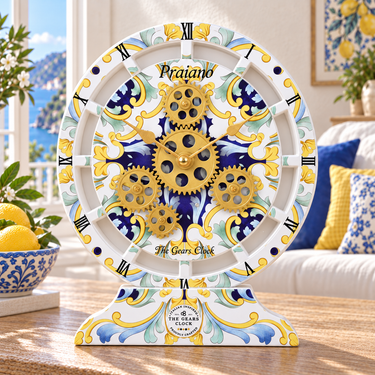 ITALY LINE DESK CLOCK ROUND (HYBRID WALL) 10 INCH PRAIANO