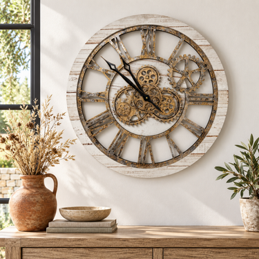AMERICA LINE WALL CLOCK ROUND 24 INCH DESERT BEIGE