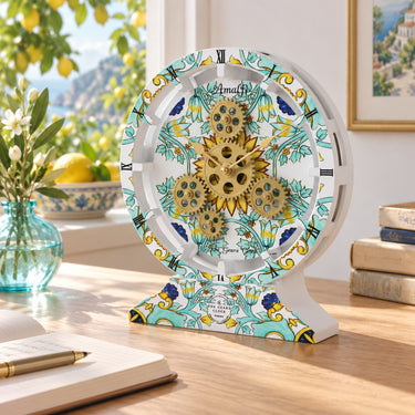 ITALY LINE DESK CLOCK ROUND (HYBRID WALL) 10 INCH AMALFI