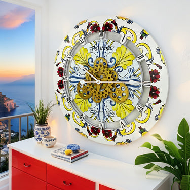 ITALY LINE WALL CLOCK ROUND 24 INCH POSITANO