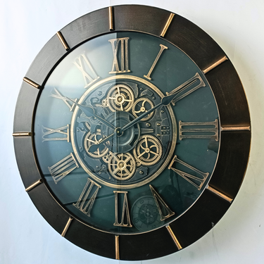 AUSTRIA LINE WALL CLOCK ROUND 32 INCH "INNSBRUCK" DARK-BROWN