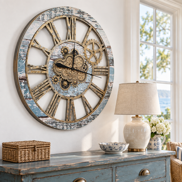 AMERICA LINE WALL CLOCK ROUND 36 INCH AQUA GREEN