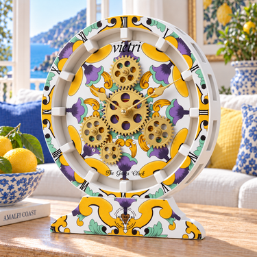 ITALY LINE DESK CLOCK ROUND (HYBRID WALL) 10 INCH VIETRI