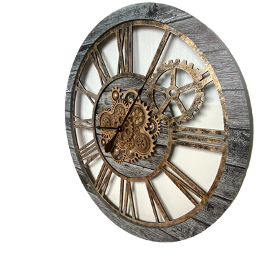 WALL CLOCK 36 INCH CARBON GREY