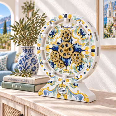 ITALY LINE DESK CLOCK ROUND (HYBRID WALL) 10 INCH PRAIANO