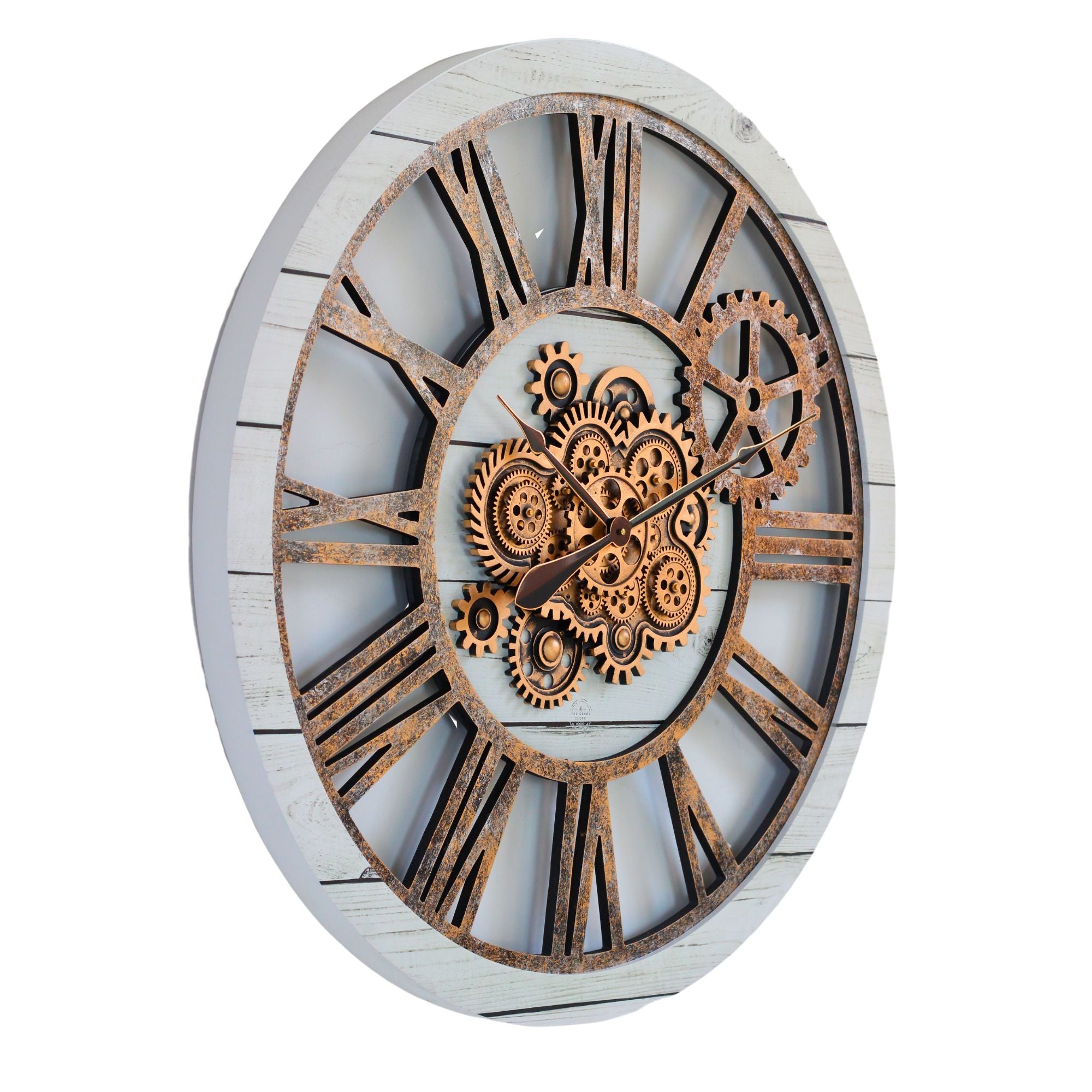 WALL CLOCK 36 INCH WHITE FARMHOUSE