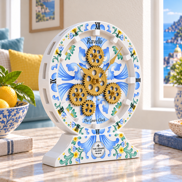ITALY LINE DESK CLOCK ROUND (HYBRID WALL) 10 INCH RAVELLO