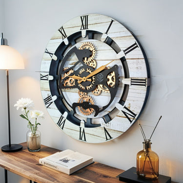 CANADA LINE WALL CLOCK ROUND 24 INCH DESERT BEIGE