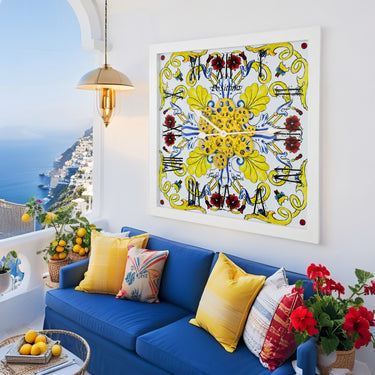 ITALY LINE WALL CLOCK SQUARE 24 INCH POSITANO