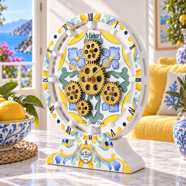 ITALY LINE DESK CLOCK ROUND (HYBRID WALL) 10 INCH MINORI
