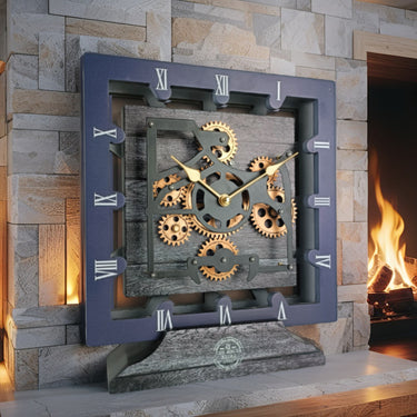 CANADA LINE DESK CLOCK SQUARE (HYBRID WALL) 10 INCH CARBON GREY