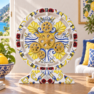 ITALY LINE DESK CLOCK ROUND (HYBRID WALL) 10 INCH POSITANO