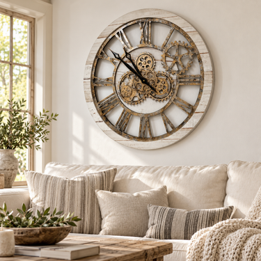 AMERICA LINE WALL CLOCK ROUND 24 INCH DESERT BEIGE
