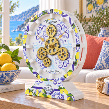 ITALY LINE DESK CLOCK ROUND (HYBRID WALL) 10 INCH SORRENTO