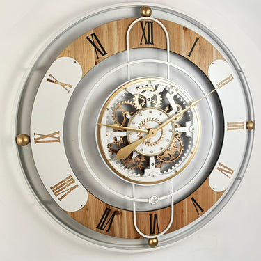 SWITZERLAND LINE WALL CLOCK ROUND 36 INCH WHITE