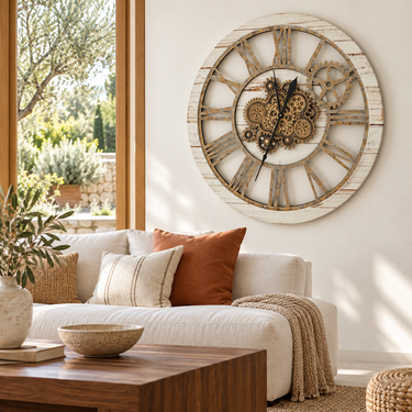 AMERICA LINE WALL CLOCK ROUND 36 INCH DESERT BEIGE