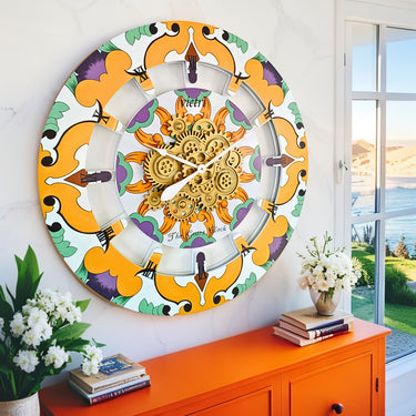 ITALY LINE WALL CLOCK ROUND 36 INCH VIETRI