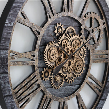 WALL CLOCK 36 INCH CARBON GREY