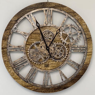 AMERICA LINE WALL CLOCK ROUND 24 INCH GOLD ANTIQUE