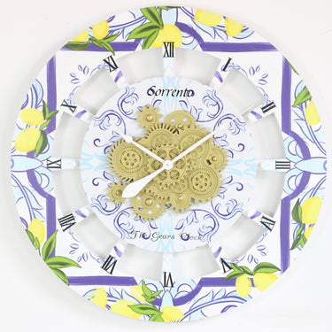 HORLOGE DE BUREAU/MURALE CONVERTIBLE AVEC VRAIS ENGRENAGES MOBILES 10 POUCES VERT AQUA