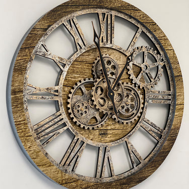 WALL CLOCK 24 INCH GOLD ANTIQUE