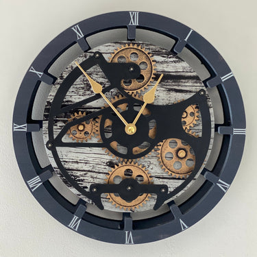 DESK-WALL CLOCK 10 INCH GREY & WHITE