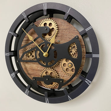 DESK-WALL CLOCK 10 INCH VINTAGE BROWN