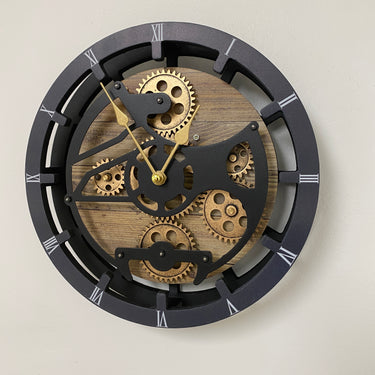 DESK-WALL CLOCK 10 INCH GOLD ANTIQUE