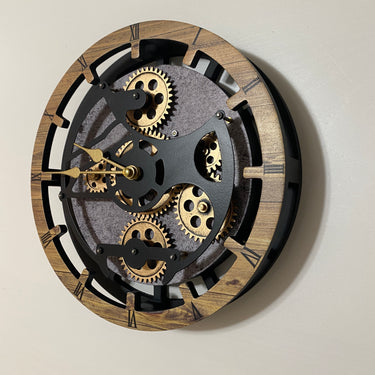 DESK-WALL CLOCK 10 INCH WOOD & STONE