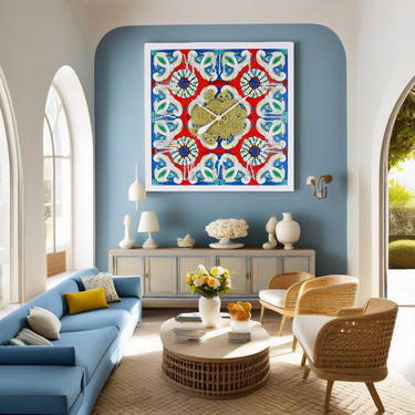 ITALY LINE WALL CLOCK SQUARE 36 INCH FURORE