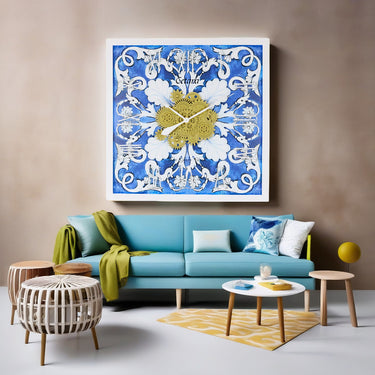 HORLOGE DE BUREAU/MURALE CONVERTIBLE AVEC VRAIS ENGRENAGES MOBILES 10 POUCES VERT AQUA