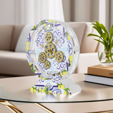 ITALY LINE DESK CLOCK ROUND (HYBRID WALL) 10 INCH SORRENTO