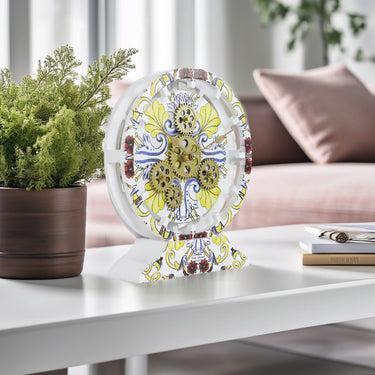 ITALY LINE DESK CLOCK ROUND (HYBRID WALL) 10 INCH POSITANO