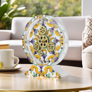 ITALY LINE DESK CLOCK ROUND (HYBRID WALL) 10 INCH VIETRI