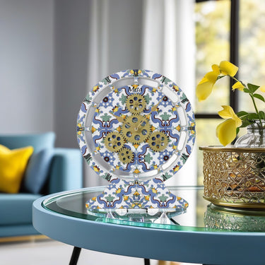 ITALY LINE DESK CLOCK ROUND (HYBRID WALL) 10 INCH META