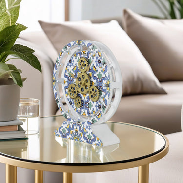 ITALY LINE DESK CLOCK ROUND (HYBRID WALL) 10 INCH META