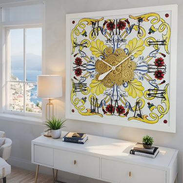 ITALY LINE WALL CLOCK SQUARE 36 INCH POSITANO