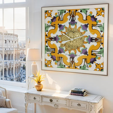 ITALY LINE WALL CLOCK SQUARE 36 INCH VIETRI