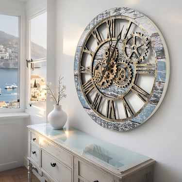 AMERICA LINE WALL CLOCK ROUND 24 INCH AQUA GREEN