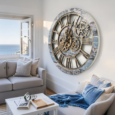 AMERICA LINE WALL CLOCK ROUND 24 INCH AQUA GREEN