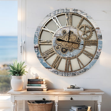 AMERICA LINE WALL CLOCK ROUND 36 INCH AQUA GREEN