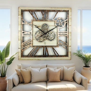 AMERICA LINE WALL CLOCK SQUARE 24 INCH DESERT BEIGE