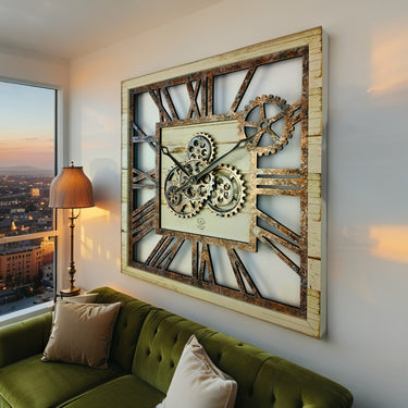 AMERICA LINE WALL CLOCK SQUARE 24 INCH DESERT BEIGE