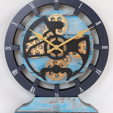 MANTEL/WALL CLOCK 16 INCH (HYBRID) OCEAN BLUE