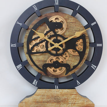 MANTEL/WALL CLOCK 16 INCH (HYBRID) VINTAGE BROWN
