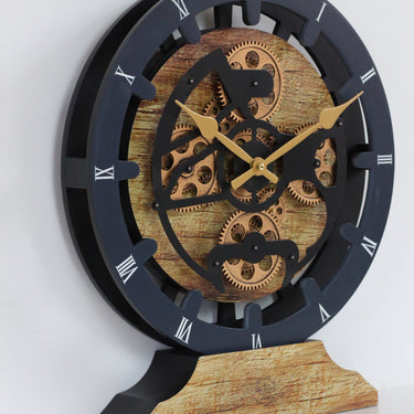 MANTEL/WALL CLOCK 16 INCH (HYBRID) VINTAGE BROWN