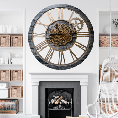 WALL CLOCK 36 INCH CARBON GREY
