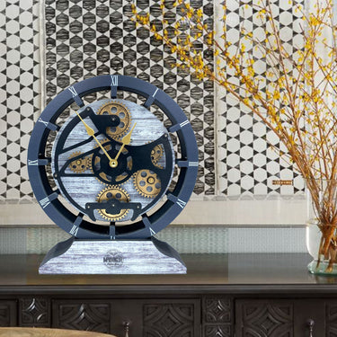 DESK-WALL CLOCK 10 INCH SILVER GREY