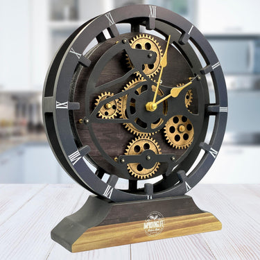 DESK/WALL CLOCK 10 INCH VINTAGE BLACK