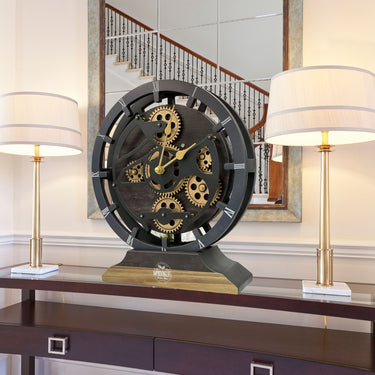 MANTEL/WALL CLOCK 16  INCH (HYBRID) VINTAGE BLACK